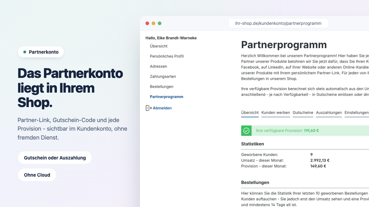 Affiliate- & Partnerprogramm für Shopware
